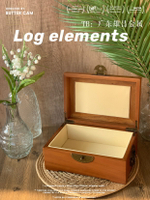 香樟木實木做舊包角珠寶首飾飾品盒收藏紀念品送禮桌面擺件收納盒