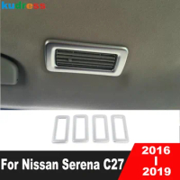 Interior Accessories For Nissan Serena C27 2016 2017 2018 2019 Matte Car Rear Roof Air Condition Vent Outlet Cover Molding Trim