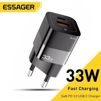 Essager 33W USB C Charger GaN PD 3.0 Fast Charging For iPhone 13 Pro Max 12 11 Type C Portable Phone Charger For Xiaomi Samsung