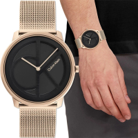【Calvin Klein 凱文克萊】CK 經典Logo米蘭帶手錶-40mm 女王節(25200029)
