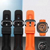 Watchband for Seven Friday P1 P2 S2 M2 02 M3 Q2 03 Rubber Silicone Watch Strap Accessories Male 28mm