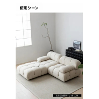 模組塊狀沙發（白色 「單人座沙發・無扶手」A 95x95x72CM）-NH002501381 
