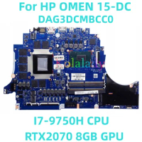 For HP OMEN 15-DC Laptop motherboard DAG3DCMBCC0 with I7-9750H CPU RTX2070 8GB GPU 100% Tested Fully Work