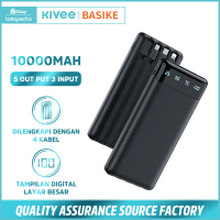KIVEE Powerbank Fast Charging 20000 mAH 10000 mAh dengan Kabel Data Tipe C /Micro USB/Lightning USB 