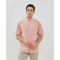 AMK Kemeja Koko Pria Lengan Pendek KK Hammadi S/s Pale Mauve L