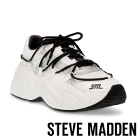 【STEVE MADDEN】BOUNCE 2 撞色綁帶造型老爹鞋(白色)