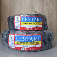 Kabel Listrik Lestari NYYHY 2x0,75 Ukuran 50 meter & 100 meter
