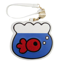 小禮堂 Hello Kitty 皮質魚缸造型伸縮票卡夾 (復古系列)