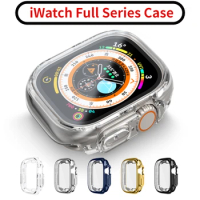 TPU Case For Apple Watch Ultra 49mm Case 8 7 45mm 41mm All-round Anti-drop Protection Glass iWatch 6 5 4 SE 44mm 42mm 40mm Cover