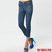 【BOBSON】女款高腰七分牛仔褲(220-53)
