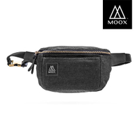 【澳洲穆克斯MOOX】 O12BB 厚磅單寧斜背包/腰包 內斂黑