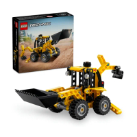 【LEGO 樂高】科技系列 42197 反鏟裝載機(挖土機 建築玩具 兒童玩具 禮物)S