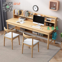 #書桌#雙人實木 書桌 家用 靠墻長條桌 簡約  辦公電腦桌 臥室 寫字桌 兒童 學習桌