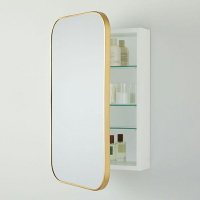 定製浴室鏡櫃單獨衛生間鏡子掛墻式洗漱衛浴鏡箱智能充電帶抽紙口