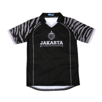 Jersey Sport Fantasy Club Persija Away Black Motif Retro Vintage Full Printing Sublimasi