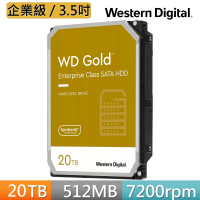 【WD 威騰】金標 20TB 企業級 3.5吋 SATA硬碟(WD202KRYZ)
