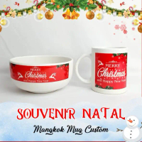 Souvenir Natal Mangkok Natal Mug Natal Hampers Natal Kado Natal Mangkok Custom Mug Custom Pasti Ori
