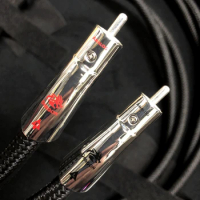 Dragon RCA Signal Cable PSS Pure Silver Conductor HiFi Audio Amplifier Interconnect Signal Cables with 72V Battery