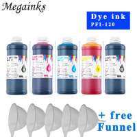 Refill Dye ink 1000ML each BK C M Y MBK PFI120 PFI 120 dye ink for Canon TM200 TM205 TM300 TM305 200 205 300 305 printer inks