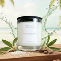 มีบริการเก็บปลายทาง Scented Candle, Scent: Jo.L Wood Sage & Sea Salt, 300g/10.14 Oz, Double Wick Can