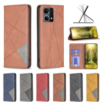 Card Stand Wallet Magnetic Buckle Flip Leather Case for Oppo Reno 5 6 3 Pro 4 5G Reno 7 4G phone cover