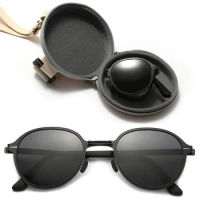 Ultra-light Folding Polarized Photochromic Sunglasses For Men Women Vintage Driving Goggles Yellow Lens Night Vision Glasses