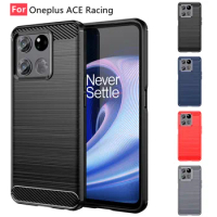 For OnePlus ACE Racing Case Cover For OnePlus ACE Racing Capas Carbon Fiber Phone Bumper Soft TPU For Fundas OnePlus ACE Racing