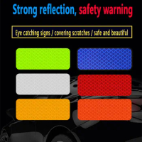 Car Solid Color Rectangle Car Reflective Strip Warning Sticker For Bus Backpack Bicycle Baby Car Waterproof Safety Door Sticker