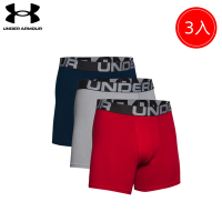 【UNDER ARMOUR】UA 男 6 Charged Cotton四角褲(3入)