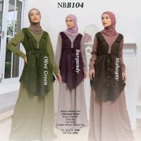 NB B104 Gamis Syari Dewasa Terbaru Nibras Katun