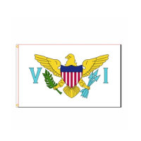 US Virgin Islands Flag VI USVI State Saint St Croix John Thomas Caribbean Outdoor Banner Decoration