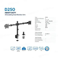 Heavy-Duty Bracket Dual Monitor Bracket Monitor Bracket LED 17" - 35" Oximus D250 Lengan Monitor Hea