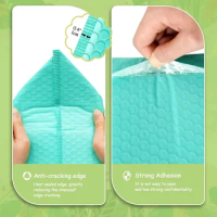 100 Bubble Bag Envelopes Packages Shipping Delivery Business Envelope Green Pcs Packaging Supplies Packing Mailer Package Small
