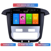 9 Inch 2 Din Android 10.0 Car MP5 Player 2+16GB Wifi Bluetooth GPS Navigation For Toyota Innova 2007-2014 Automatic