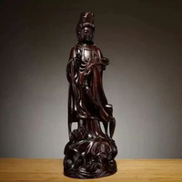 花梨實木雕刻觀音佛像擺件如意觀世音菩薩家居客廳供奉紅木工藝品
