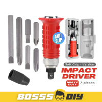 Q.NENG 2001 7PCS Impact Driver Drill Screw Extractor Screwdriver 4 Bits for Jam Screws or Screw Loos