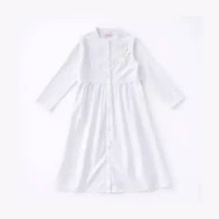 Ghamis Anak Perempuan Putih/ Girls Maxi Cotton Poplin Dress White/ RJG Picnic Time 4-5 tahun