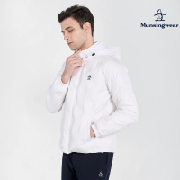 Munsingwear 企鵝牌 男款白色企鵝趣味可拆帽羽絨外套 MGUL6605