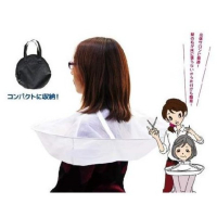 日本收納型圓弧圍巾--居家剪髮用圍巾-----好收納----日本設計