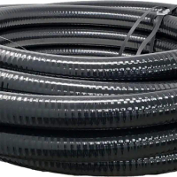 Flexible PVC Pipe 1-1/2 Inch Dia Hose 50 FT Length, Black Tubing, Schedule 40, Premium Quality Made in USA