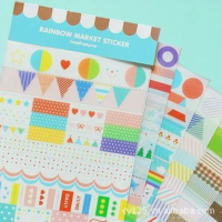 In Stock Stickers Creative Journal Decoration Stickers Wholesale Exquisite DIY Transparent PVC Fresh