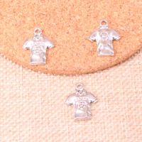 18pcs Football Jersey No.9 Charms Metal Pendants for Bracelet and Necklace Jewelry DIY Handmade 19*15mm