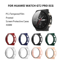 Suitable For Huawei Watch GT2 Pro ECG 46MM Frosted PC+Tempered Film Integrated Shell Anti-scratch Hard Screen Protective Cases