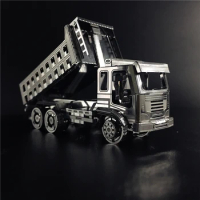 MMZ MODEL NANYUAN 3D Metal puzzle Self-Dump Truck Engineering vehicle Assembly Model DIY 3D Laser Cut Model puzzle toy for adult