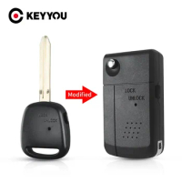 KEYYOU Replacement Remote Car Key Shell Case For Toyota Carina Estima Harrier Previa Corolla Celica TOY43 Blade 1 Side Button