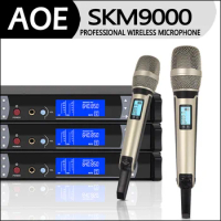 TOP SKM 9000 2 channels receiver Wireless microphone system karaoke SKM9100 UHF wireless microphone for sennheiser SKM9000 mic