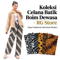 Celana Batik Boim Pria fit to XL & JUMBO Celana Harian Santai Panjang Dewasano 2XL Coklat