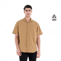 Aerostreet Kemeja Linen Look Savero Brown Man QHAAA