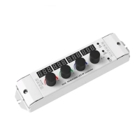 4CH*4A 12-24VDC CV 4 Knob RGB/RGBW LED Controller V4-K Dimmer Digital Display As RF Remote For 4CH LED Strips