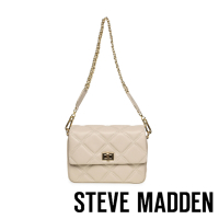 STEVE MADDEN-BROONEY 菱格紋矩形鍊條包-米色